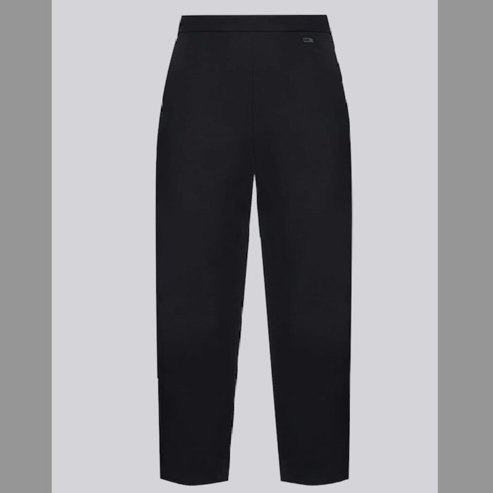L'Atelier Forte Women's Office Scrub Ankle Pant Woven Stretch - Black NWOT